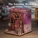CUTEBEE Libro in legno Nook Modello in miniatura Kit camera casa delle bambole fai da te Libreria Scaffale Inserto Puzzle 3D per libreria astrologica