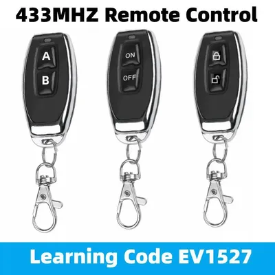 433Mhz Wireless RF Remote Control 2 Keys Electric Auto Cloning Duplicator Garage Learning Code