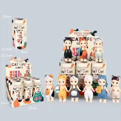 New Sonny Cat Blind Box for Kids, Life Action Figures, Toys, Ornaments, Dolls for Fans, Mystery Box, Christmas Gifts, Decorate