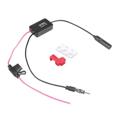 DC 12V-24V Car Radio FM Antenna 88-108MHz 25dB Signal Amplifier Booster FM Amplifier For Marine Car Vehicle Boat 330mm
