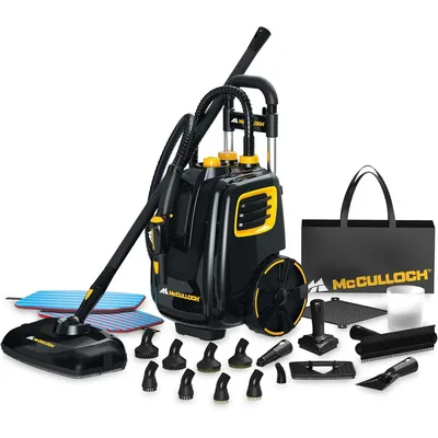 MC1385 Deluxe Canister Steam Cleaner, 2-Hour Runtime, Chemical-Free, 23 Accessories: Mop Head