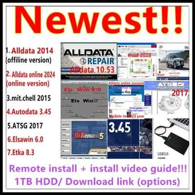 Auto repair software Alldata 2014 offline software mitchel 2015 autodata 3.45 atsg 2017 elsawin 6.0