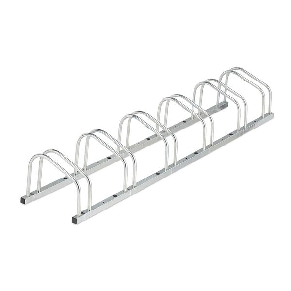 relaxdays Fahrradständer Boden für 6 Fahrräder bis 5 cm Reifenbreite Image