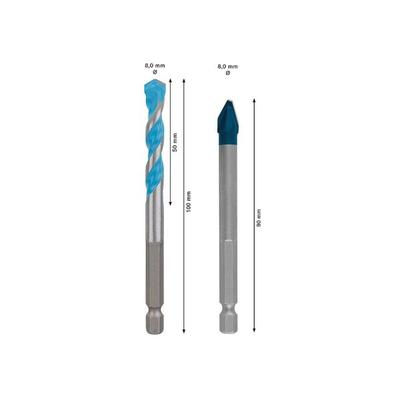 BOSCH Bohrer-Set EXPERT HEX-9 Hard Ceramic + HEX-9 Multi Construction 2 St. Image
