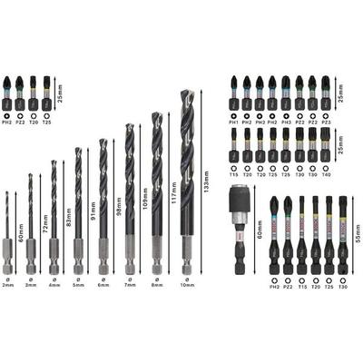 BOSCH Bohrer- und Bit-Set »PRO Impact« 35-teilig grau