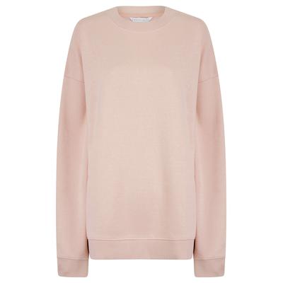 Hoodies / Sweatshirts Kelster Plain Long Line Oversize Drop Shoulder Crew Neck Brushback Fleece Sweatshirt in Pink - Amara Reya / 18 - Tokyo Laundry