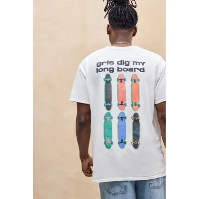 UO White Longboard T-Shirt - White S at Urban Outfitters