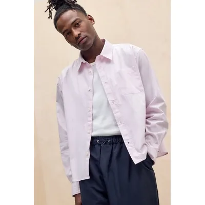 Loom Pink Nolan Business Stripe Shirt - Pink S at Urban Outfitters