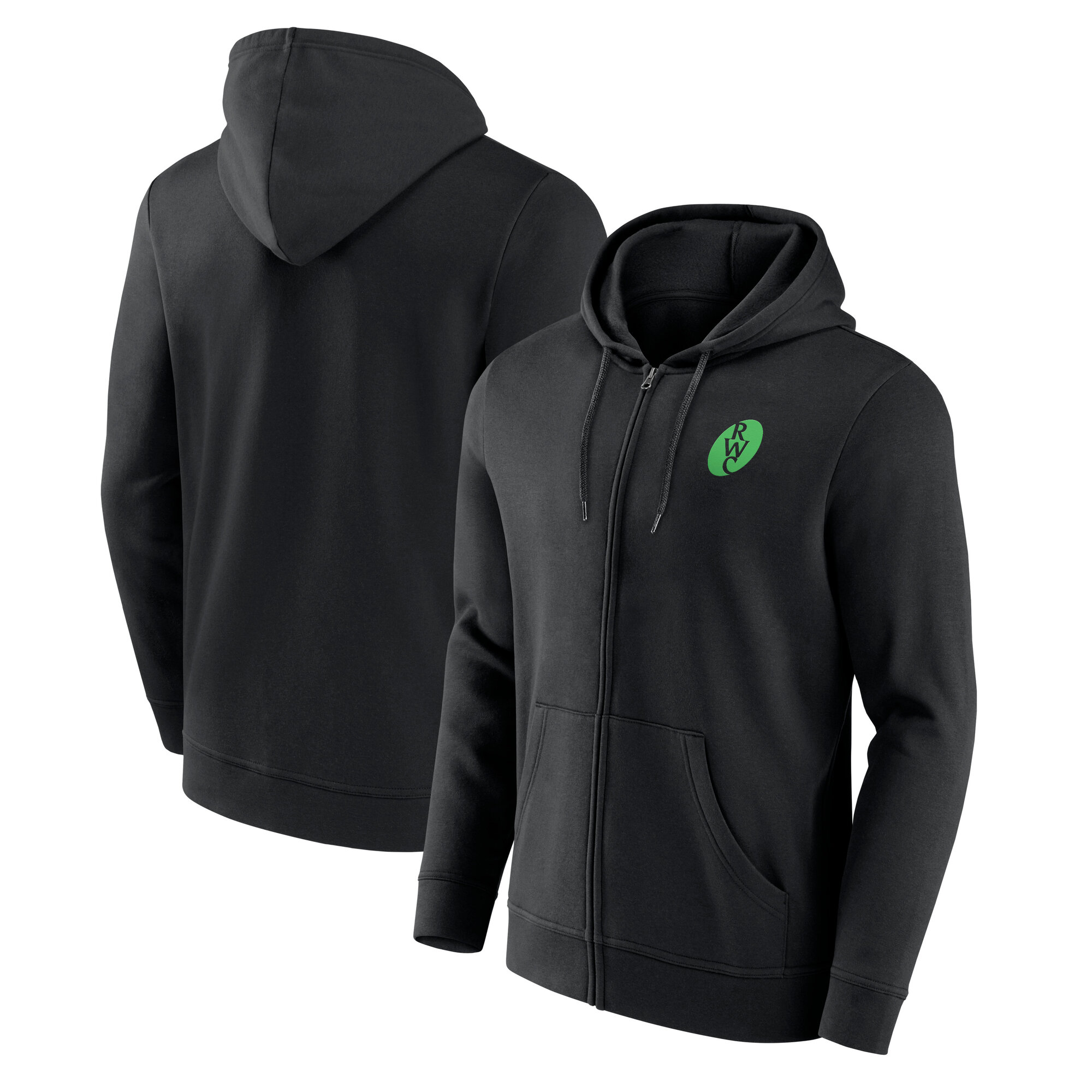 Rugby World Cup Essentials Kapuzenpullover mit durchgehendem Reißverschluss – Schwarz Image