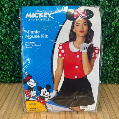 Disney Pants & Jumpsuits | Disney Minnie Mouse Kit Women's Costume Adult Sz Medium Shirt Headband | Color: Black/Red | Size: M