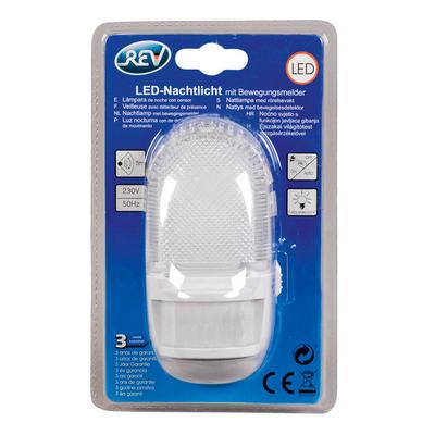 LED-Nachtlicht mit Bewegungsmelder & Dämmerungssensor weiß REV RITTER