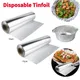 12.2x1.65inch Tinfoil Paper Aluminium Tin Foil Home Cooking Baking BBQ Silver Oil Paper Food Grade Disposable Tinfoil Roll Sheet