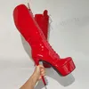 ZHIMA Kniehohe Plateaustiefel für Damen, durchgehender Reißverschluss, dünne High Heels, hohe Stiefel, Damenschuhe, Damenstiefel, große Größe 35, 40, 42, 45, 52