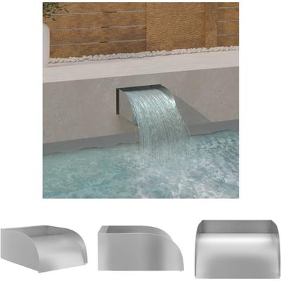 The Living Store - Wasserfall 30x34x14 cm Edelstahl 304 - Brunnen & Wasserfälle - Silber Image