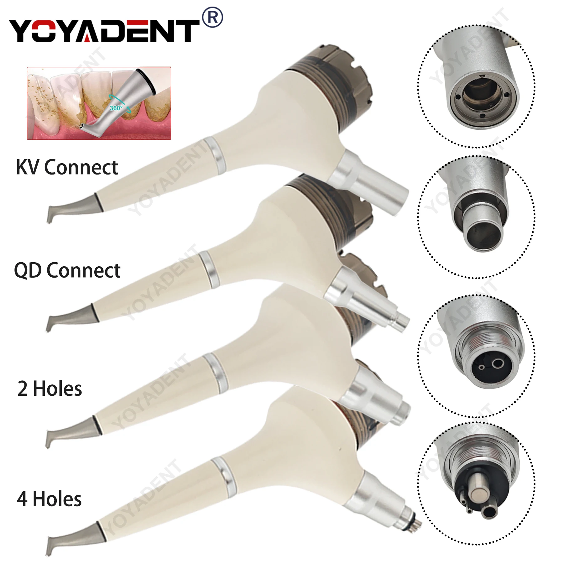Dental Air Prophy Jet Polierer Zahnaufhellung Sandstrahlpistole für 65 μm Supragingival Sandstrahlpulver Fit NSK KAVO Image