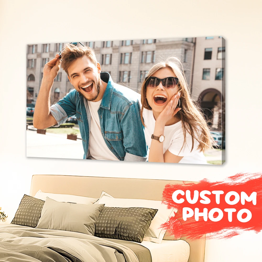 1 Stück individuelles großes Poster mit DIY-Rahmen, individuelles personalisiertes Leinwandgemälde, individuelles großes Leinwandposter Image