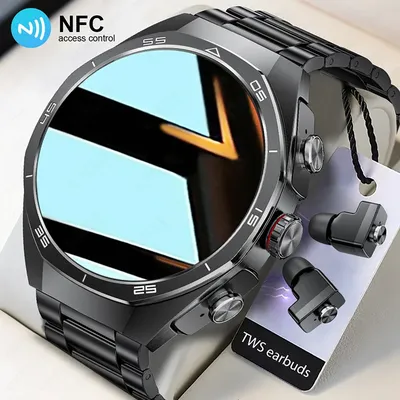 LIGE 2025 Neue Headset Smart Uhr TWS 2-In-1 Bluetooth Kopfhörer NFC BT Anruf Musik Uhren Für Männer Image