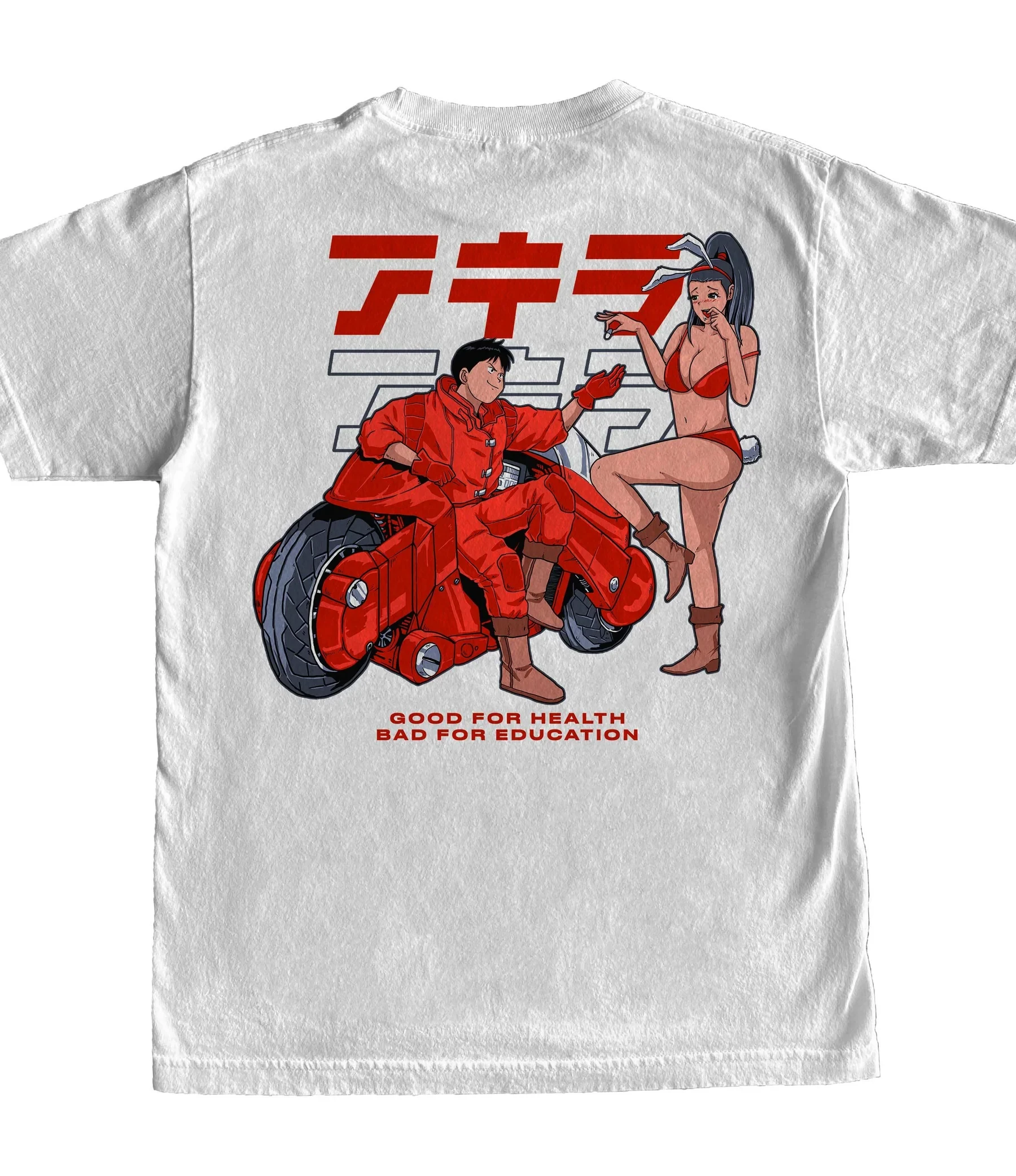 Akira Schwarz Anime T-shirt Blank Weiß Anime T Motorrad T-Shirt Casual Lose Baumwolle T-shirt Hip Hop Street Wear Männer Kleidung