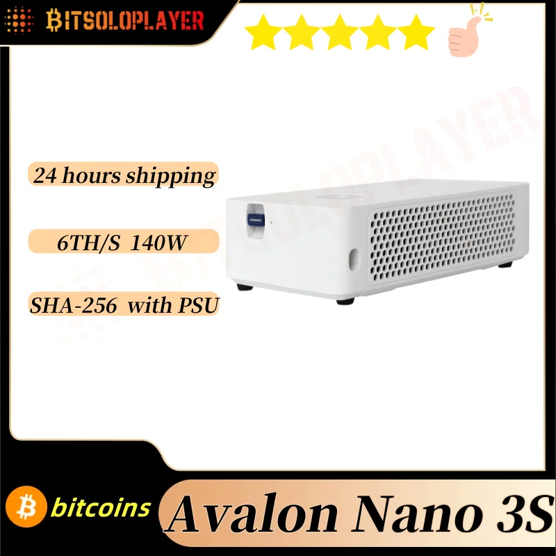 Canaan Avalon Nano3s 6th/s 140W Bitcoins Miner Neu eingetroffen BTC Miner Home Office Miner mit Original-Netzteil Image