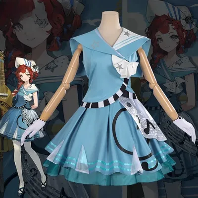 Spiel Reverse: 1999 Bkornblume Cosplay Kostüm Kleid Strümpfe Handschuhe Hut Set für Frau Mädchen Image