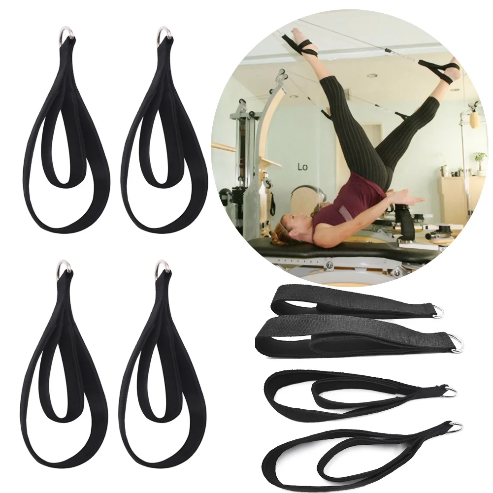 1-3 stücke Doppel Ring Elastische Yoga Pilates Bett Übung Zubehör Knöchel Schnalle Pilates Stretch Strap Widerstand Band elastische schnur Image
