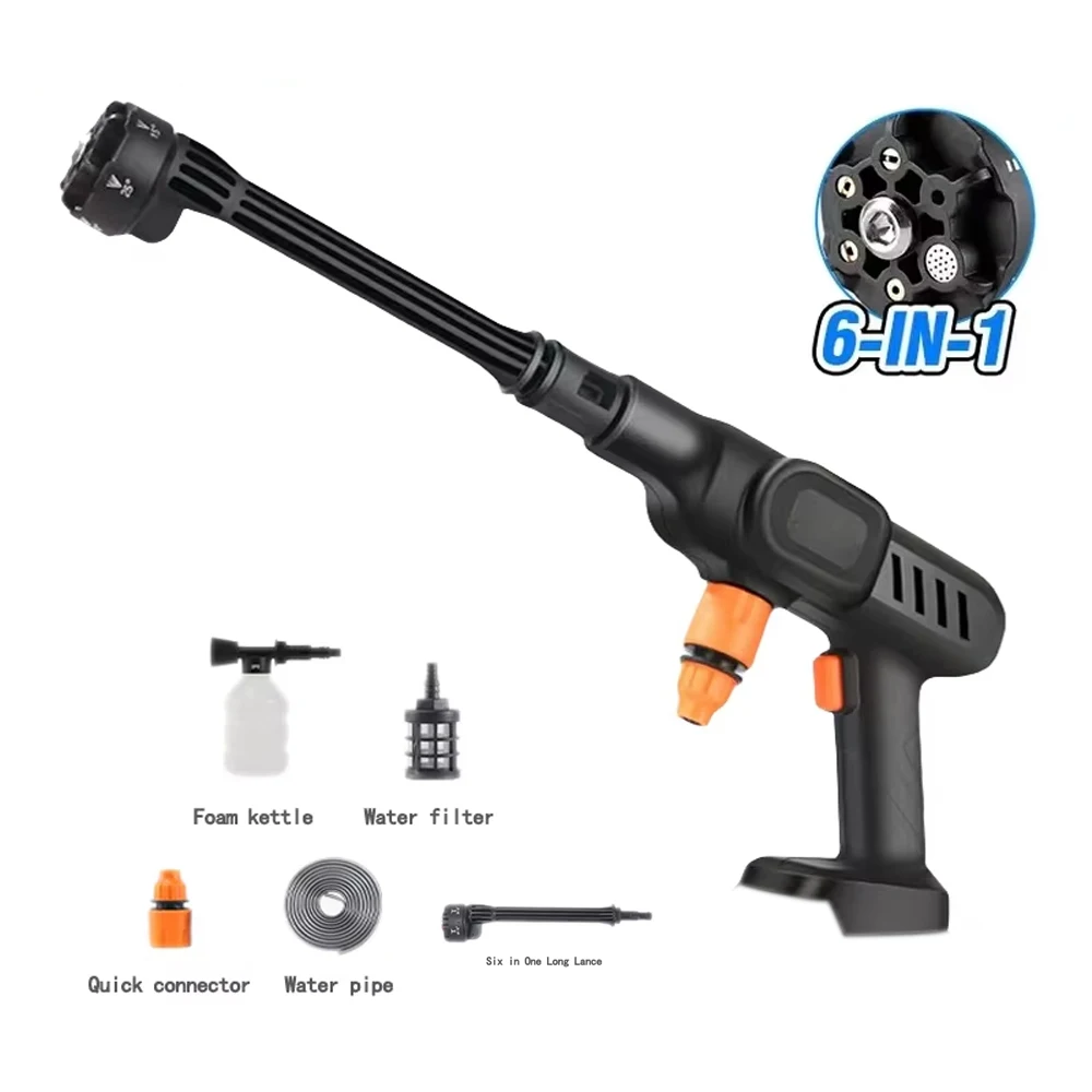 Autowäsche Hochdruckreiniger Wasserpistole Autozubehör Reiniger Auto Hausgarten Reinigungsmaschine Passend für Makita 18 V Keine Batterie Pin Image