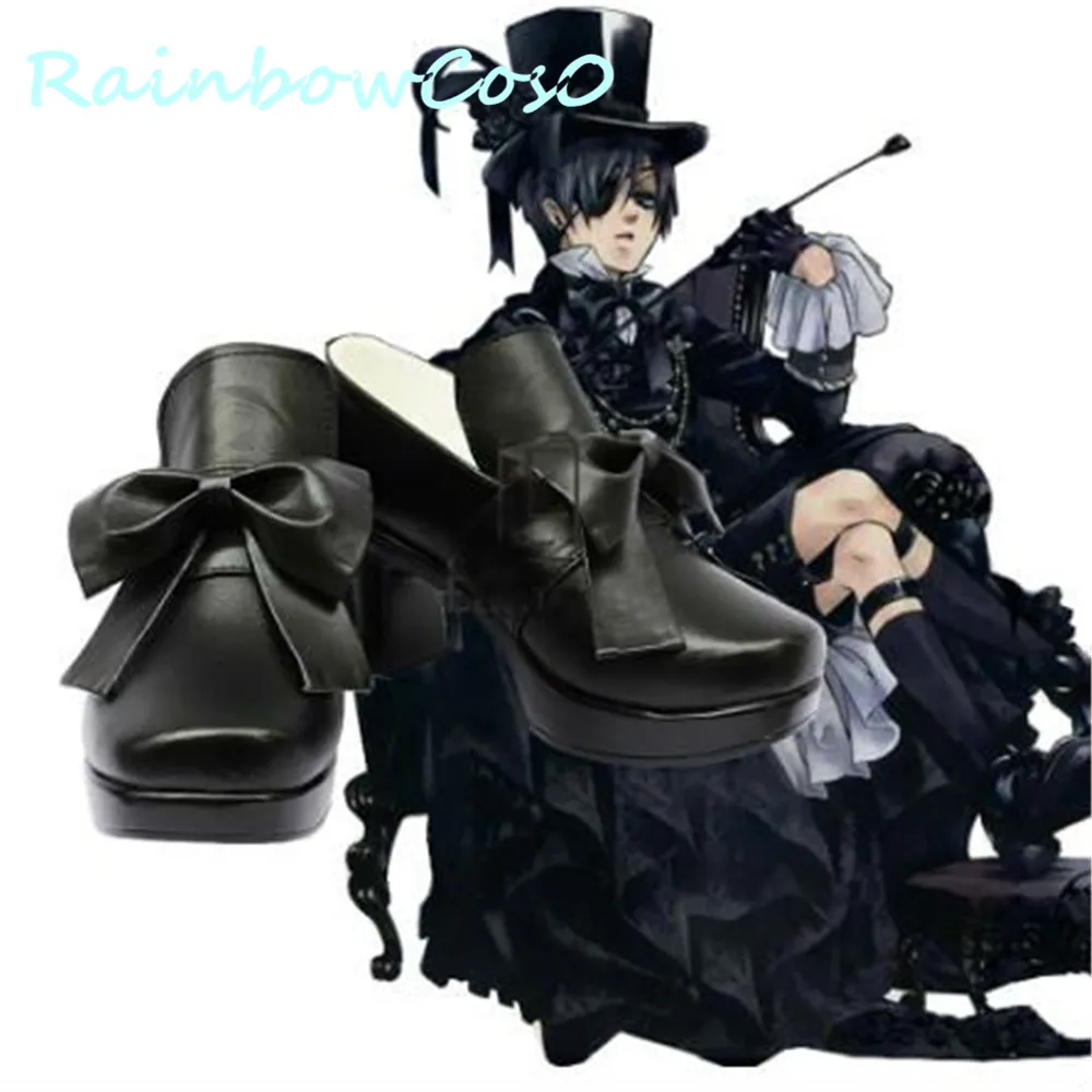 Black Butler Cover Ciel Phantomhive Cosplay Schuhe Stiefel RainbowCos0 Weihnachtsspiel Anime Halloween