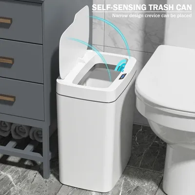 15/18l Smart Bad Mülleimer verengen Smart Sensor Mülleimer berührungs lose automatische Mülleimer wiederauf ladbare elektrische Mülltonne