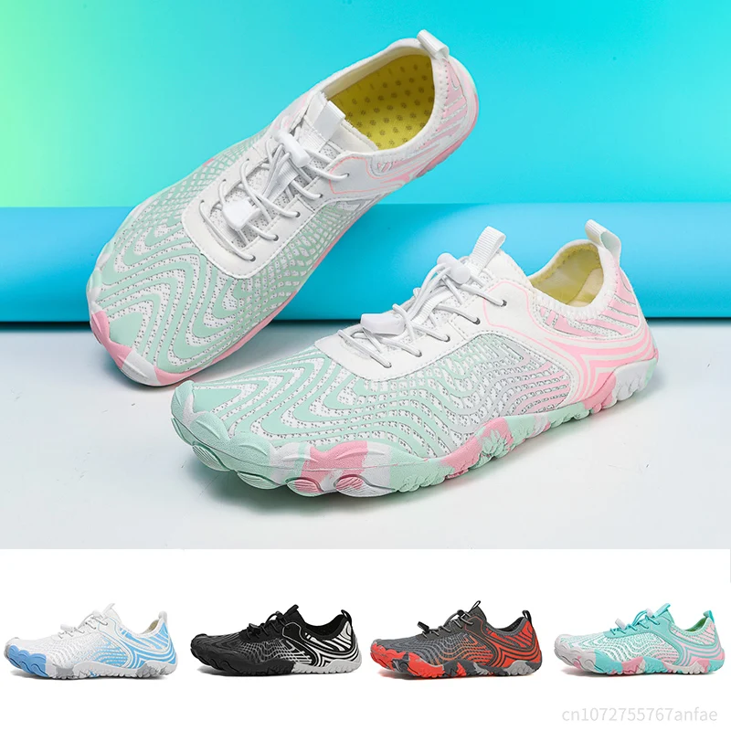 Neue Unisex Quick Dry Wasser Schuhe Männer Frauen Bunte Strand Schwimmen Surfen Meer Aqua Schuhe Paar Barfuß Upstream Turnschuhe Image