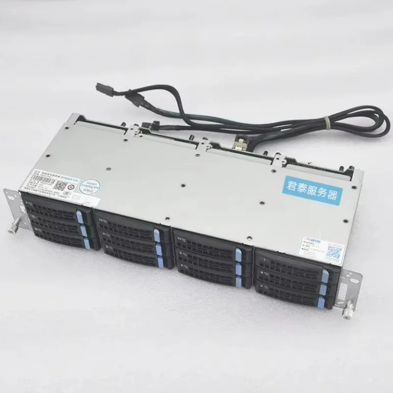 12 – Bay 3,5 Zoll 6 GB/12 GB Hot – austauschbarer SAS NAS-Festplattenkäfig – Schwarz für Qunhui CDN
