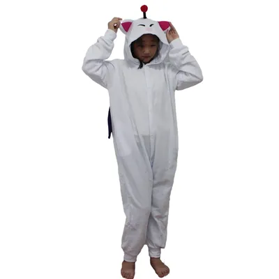 Moogle kinder Cartoon Kigurumi Kinder Onesies Pyjamas Final Fantasy Cosplay Kostüm für Halloween Image