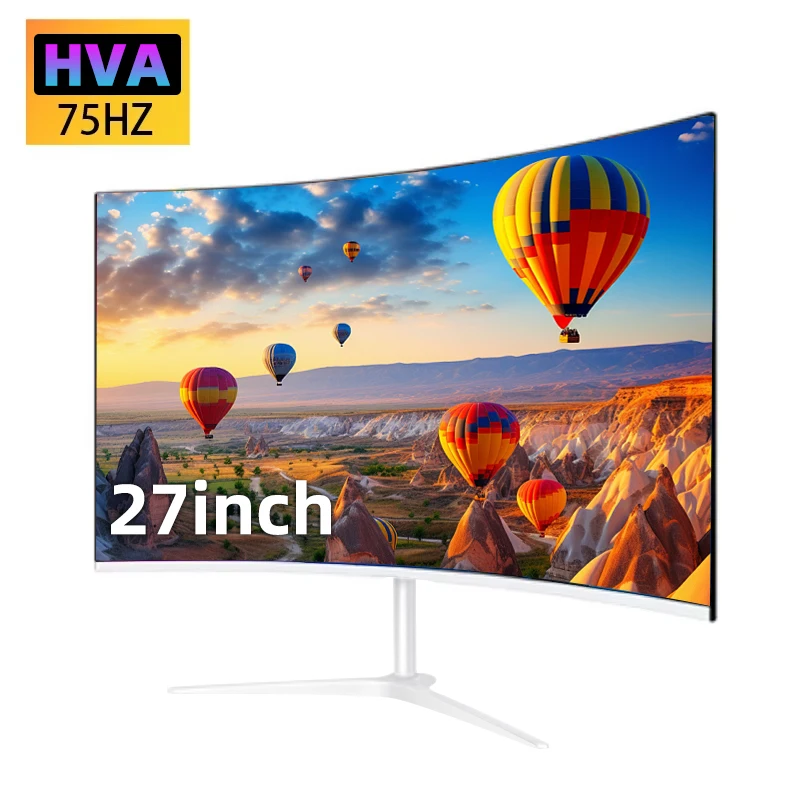 27 Zoll gebogener Monitor 75 Hz 2 ms Desktop-PC LCD FHD Computer Display Gaming IPS Panel Bildschirm LED 1080P Desktop-Display