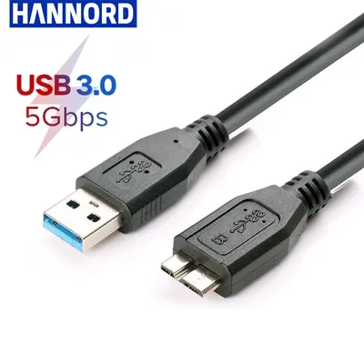 Hannord USB3.0 auf Micro B Kabel 5 Gbit/s Festplattenkabel Festplatte HDD Externes Kabel für Samsung Image