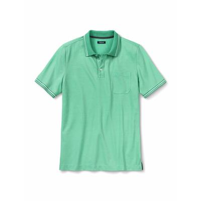 Walbusch Herren Comfort-Flex Polo Shirt Gruen gestreift Image