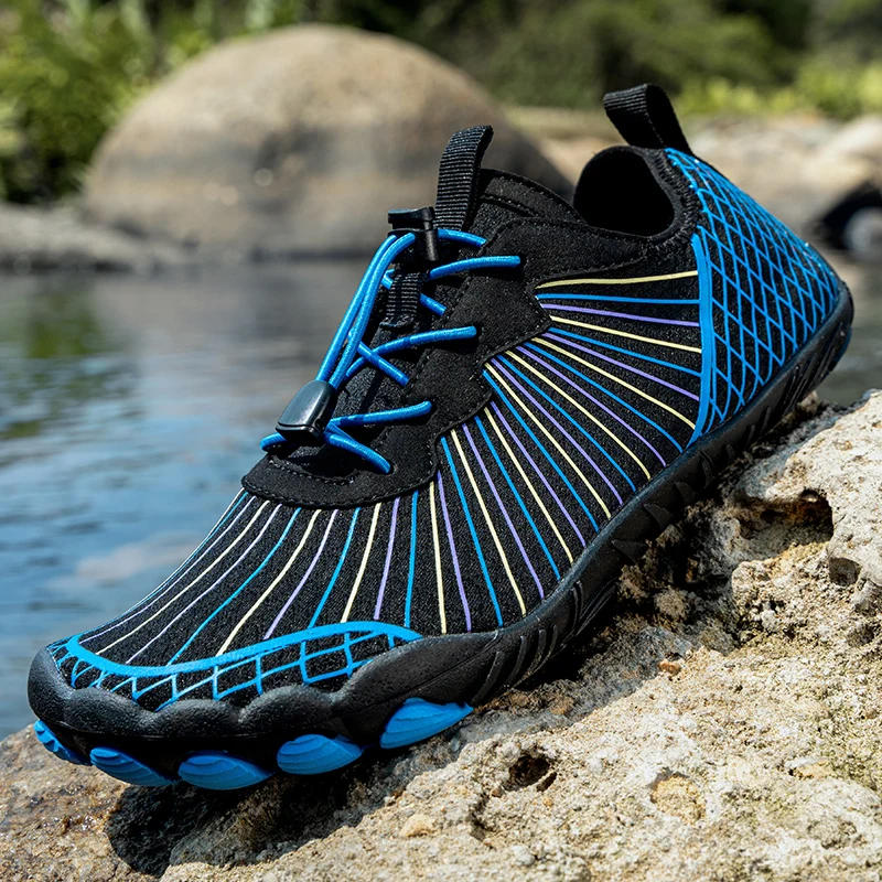 Neue Paar Wasserschuhe, Wasserschuhe, Fünf-Finger-Schwimmschuhe, schnell trocknende, atmungsaktive Strandsportschuhe, modisch Image