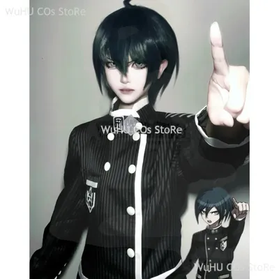 Detektiv Uniform Hut Cosplay Anime Danganronpaaa V3 Saihara Shuichi Cosplay Perücke Kostüm Full Set Image