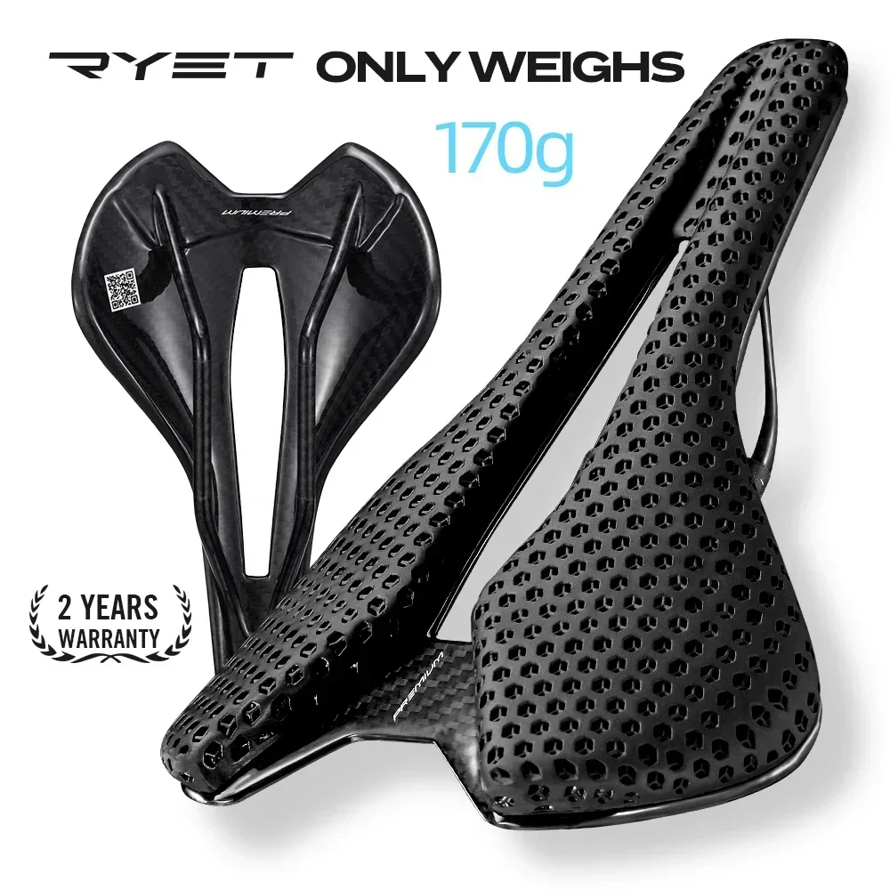2025 RYET Carbon 3D-gedruckt Ultraleicht Fahrrad Sattel Fahrrad Sattel Für Männer Frauen Triathlon Straße MTB Berg Kies sattel
