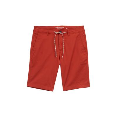 TOM TAILOR Herren Lightweight Chino Shorts mit Kordelzug, orange, Uni, Gr. 30 Image