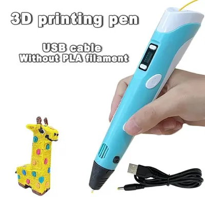 Electronic 3D Printing Pen with 9M PLA Consumables High-Temperature 3D Graffiti Tool Intelligent Toy