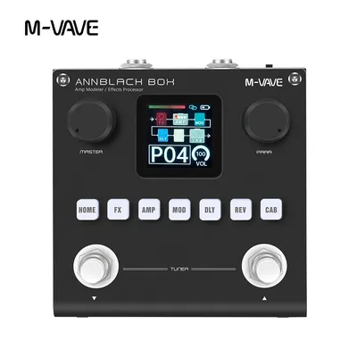 ​​M-VAVE Annblackbox Multi-Effects Pedal Blackbox- Guitar/Bass Amp Simulator w/80 Editable Presets,