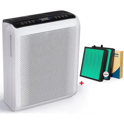 AROEVE Air Purifier 1504 Sq.Ft Touch Control Smart Timer 3 Speed , Washable Filters, for Pet Dander,