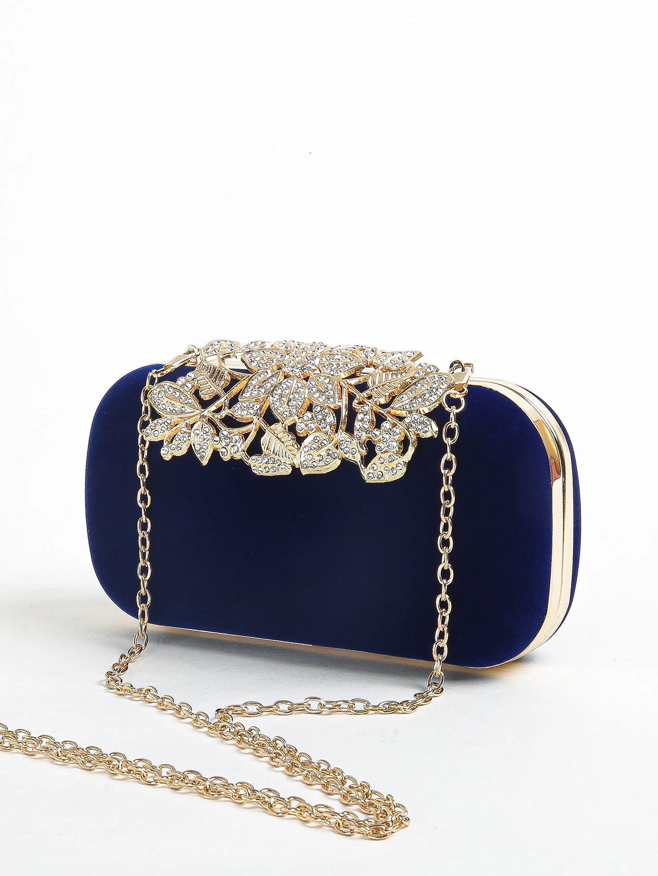 Pochette en strass avec fermoir Floral en cristal pour femmes, sac à main de soirée, bourse de fête formelle