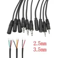 Cavo Audio 2.5mm 3.5mm spina maschio/Jack femmina a filo nudo Open End TS Mono/3 poli/4 poli TRRS connettore Jack spina Stereo