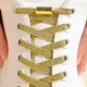 1 paio di lacci per scarpe senza cravatta fibbia colorata lacci dorati perla luce colorata moda senza lacci lacci elastici ﻿