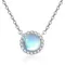 Huitan – collier pendentif frais avec Imitation pierre de lune, accessoires féminins brillants et