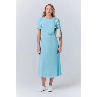 Ghost Jasmine Crepe Belted Midi Dress