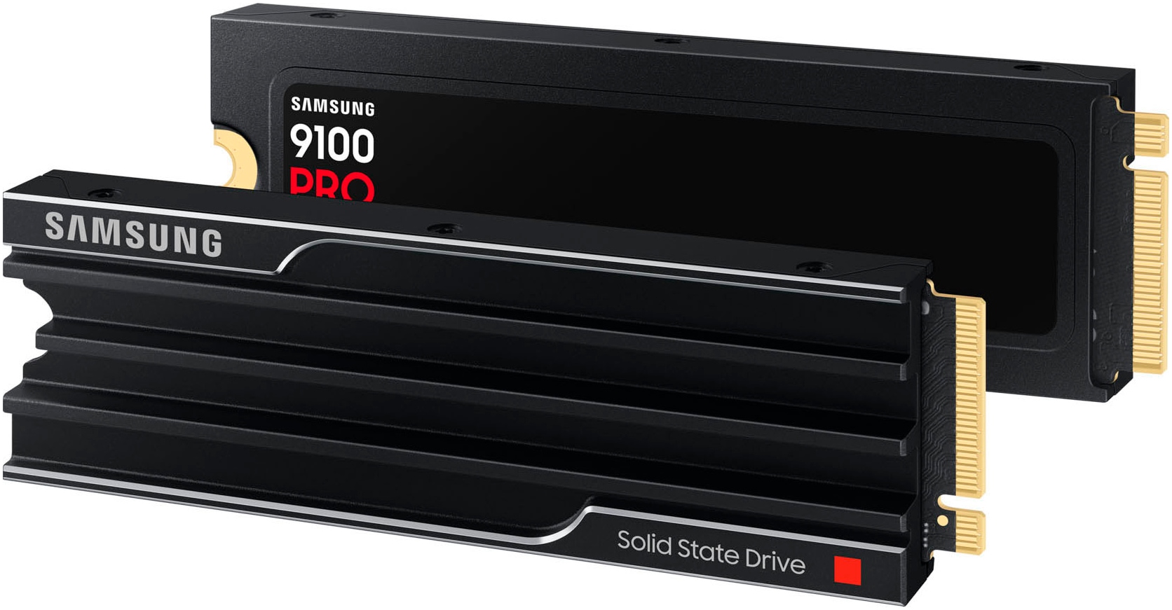 SAMSUNG interne Gaming-SSD "9100 PRO Heatsink PCIe 5.0 NVMe™ M.2 - 1 TB", schwarz, 4000 GB, Schreibgeschwindigkeitmaximal 13400 MB/s Lesegeschwindigkeitmaximal 14800 MB/s, Festplatten Image