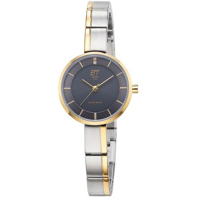 Solaruhr ETT "Solar Drive", silber (silberfarben, goldfarben, anthrazit), Armbanduhren, Damen, Armbanduhr, Damenuhr Image