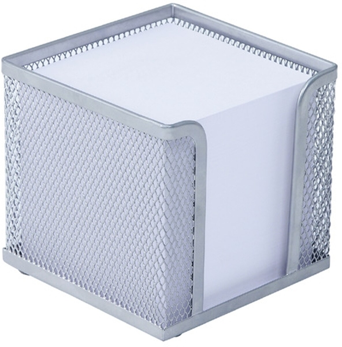 WEDO Zettelbox Office 10x10x10cm silber Packung mit 12 Stück Image