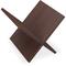 Relaxdays - Porte-revues en noyer, porte journaux design x, moderne, HxLxP: 25,5x32x29 cm, support